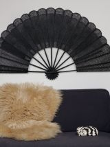 Éventail cannage sombre - 144 cm