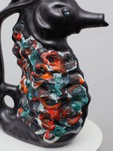 Carafe vase hippocampe - céramique émaillée