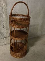 Desserte bar en rotin