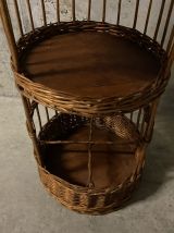 Desserte bar en rotin