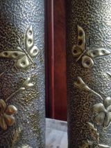 Paire de douilles d'obus sculptées (Art des tranchées)