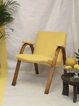 Fauteuil Bow Wood Steiner vintage 1950 entièrement restauré 