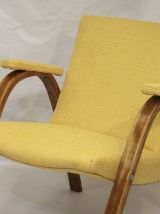 Fauteuil Bow Wood Steiner vintage 1950 entièrement restauré 