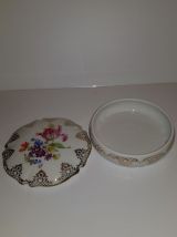 Boîte Porcelaine de Limoges SAP France décor floral