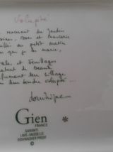 Plat à cakes en faïence de Gien