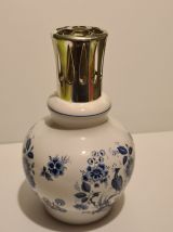 Lampe berger décor fleurs bleues
