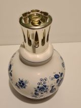 Lampe berger décor fleurs bleues