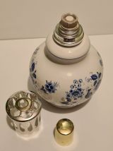 Lampe berger décor fleurs bleues