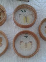 Plateau bambou et sous verres  année 60/70