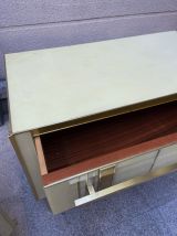 Paire de commodes 2 tiroirs beige