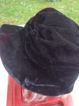 Chapeau velour noir année 1953
