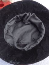 Chapeau velour noir année 1953