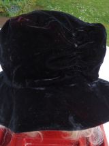 Chapeau velour noir année 1953