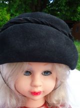 Chapeau bombe feutre noir  année 1953