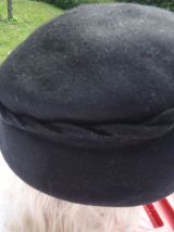 Chapeau bombe feutre noir  année 1953