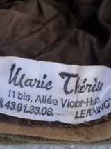 Chapeau bombe beige feutre +laine année 1953