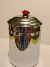 Pot à sucre cuivre chromé Vintage