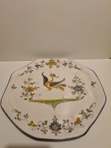 Assiette Céramique de Moustier décor Oiseaux