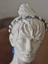 Couronne de fleurs et son bracelet assorti