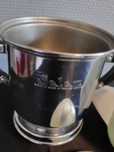 théière Salam en céramique et métal chromé des années 50-60