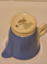 Pot à lait faïence de Digoin Sarreguemine bleu décor floral