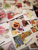 LOT 95 cartes postales de fleurs