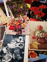 LOT 95 cartes postales de fleurs