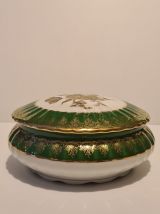 Bonbonnière porcelaine de Limoges décors floral