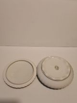 Bonbonnière porcelaine de Limoges décors floral