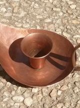 bougeoir  en  cuivre ,vintage