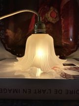 Lampe baladeuse vintage en verre en forme de fleur