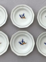 Série de 6 assiettes - en porcelaine