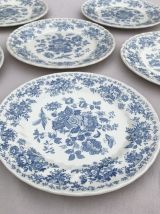 Série de 6 assiettes - en porcelaine anglaise