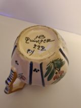 Pichet en céramique de Quimper décor floral