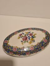 Bonbonnière Porcelaine de Limoges décor floral