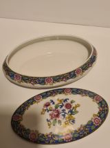 Bonbonnière Porcelaine de Limoges décor floral