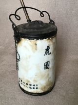 Pipe à eau chinoise en porcelaine fin 19ème.