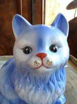 Jolie lampe en céramique  'chat" - Années 80
