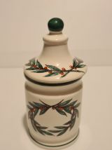 Pot moutarde Parizot faïence Digoin Sarreguemin décor Fruits