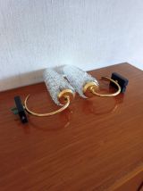 Paire d'appliques tulipe vintage