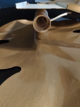 appliques feuille murales en métal doré