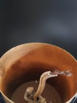 lustres en perspex blanc et laiton doré