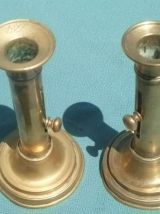 chandeliers a poussoir en laiton (lot)