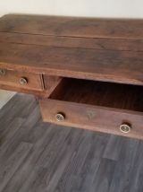JOLI PETIT BUREAU VENDÉEN  EN BOIS 19ème, travail artisanal.