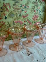 5 coupes à glace  Rosaline Luminarc Arcoroc  vintage 1970