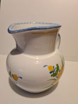 Pichet en faïence de Pornic décor floral Annecy