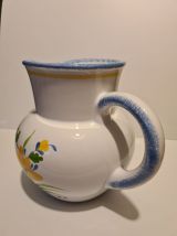 Pichet en faïence de Pornic décor floral Annecy