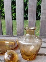 Plateau en verre depressif orangé 