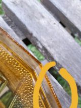 Plateau en verre depressif orangé 