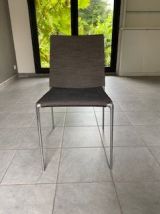 Lot de 4 chaises gris Alma Roberto Barbieri x B&amp;B Italia